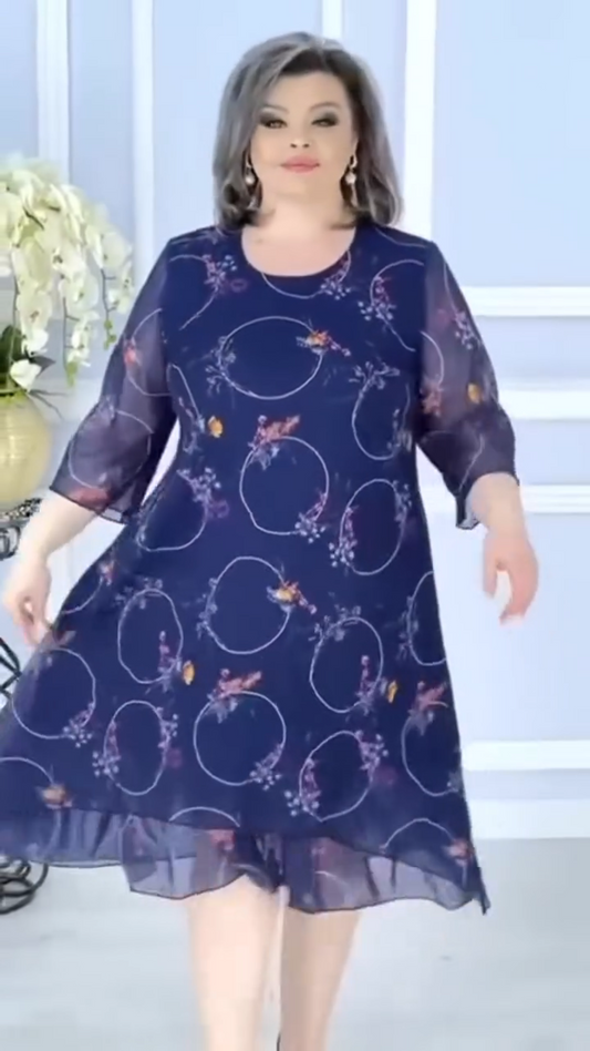 ✨Modna oddychająca sukienka z nadrukiem