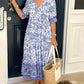 🌺【M-3XL】 Letnia sukienka boho z dekoltem w szpic