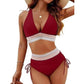 👙2-częściowy zestaw bikini z dekoltem w szpic 3