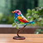 🐦Malowany szklany ptak na gałęzi - ozdoba stołowa🐦
