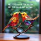 🐦Malowany szklany ptak na gałęzi - ozdoba stołowa🐦