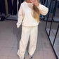 ✨Zyskaj 30% rabatu💖 Damska bluza z okrągłym dekoltem i dwuczęściowy zestaw joggerów