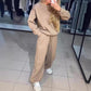 ✨Zyskaj 30% rabatu💖 Damska bluza z okrągłym dekoltem i dwuczęściowy zestaw joggerów