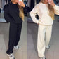 ✨Zyskaj 30% rabatu💖 Damska bluza z okrągłym dekoltem i dwuczęściowy zestaw joggerów