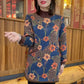🔥【L-4XL】Zimowy nowy, odważny aksamitne szerokie top z odciskami retro
