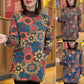 🔥【L-4XL】Zimowy nowy, odważny aksamitne szerokie top z odciskami retro