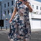 🌸Długa sukienka w kwiaty w rozmiarze plus size na wiosnę i lato