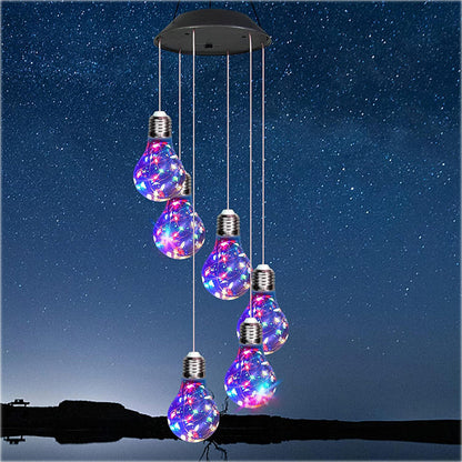 🌈 Kolorowe dzwonki wietrzne LED na słońce – magia w Twoim ogrodzie! ✨