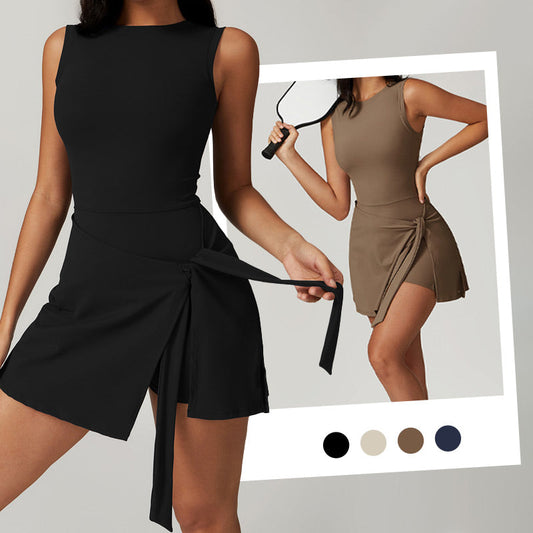 💕Damski bezrękawnik sportowy z węzłem Romper 🏃‍♀️Sportowa odzież codzienna