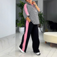 【S-3XL】🥰Damski dwuczęściowy top i spodnie w paski