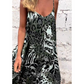 🔥👗Wiosenna nowa sukienka maxi spaghetti z nadrukiem w panterkę