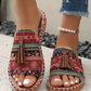 ✨Damskie sandały wsuwane z nadrukiem boho🥰
