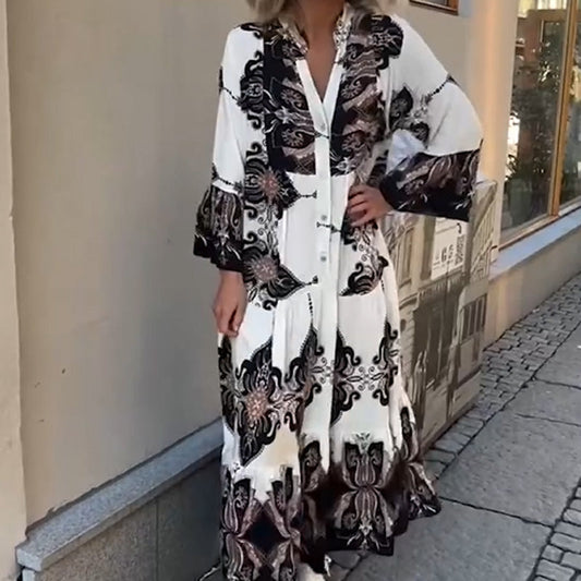 ✨Eleganckie, drukowane, luźne, lejące sukienki dla kobiet