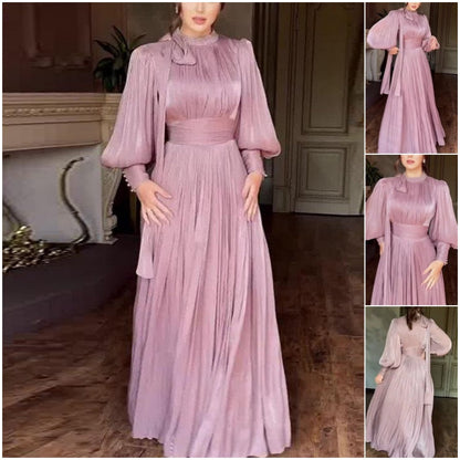 💞✨Elegancka damska sukienka maxi z długim rękawem z lampionem
