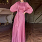 💞✨Elegancka damska sukienka maxi z długim rękawem z lampionem