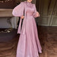 💞✨Elegancka damska sukienka maxi z długim rękawem z lampionem