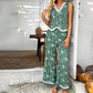 Boho kamizelka top i zestaw spodni z szerokimi nogawkami