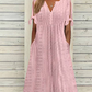 🔥👗Elegancka damska sukienka z dekoltem w szpic