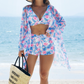 Damski 3-częściowy zestaw bikini z tuniką