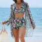 Damski 3-częściowy zestaw bikini z tuniką