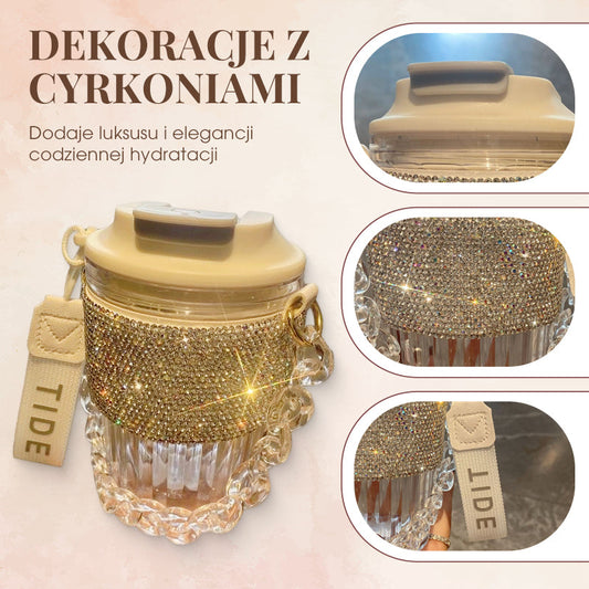 Butelka Ozdobiona Cyrkoniami o Dużej Pojemności
