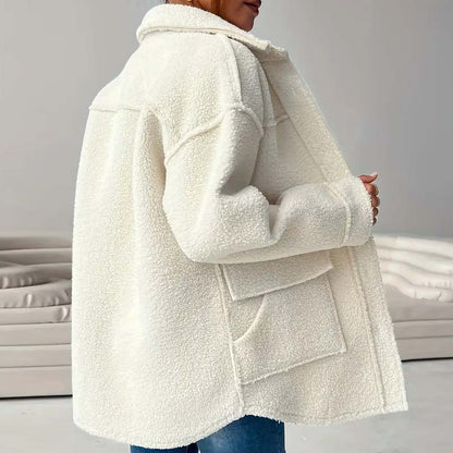 Damowa kurtka z pojedynczym zapięciem i termiczną klapą