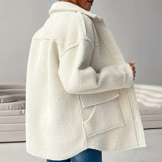 Damowa kurtka z pojedynczym zapięciem i termiczną klapą